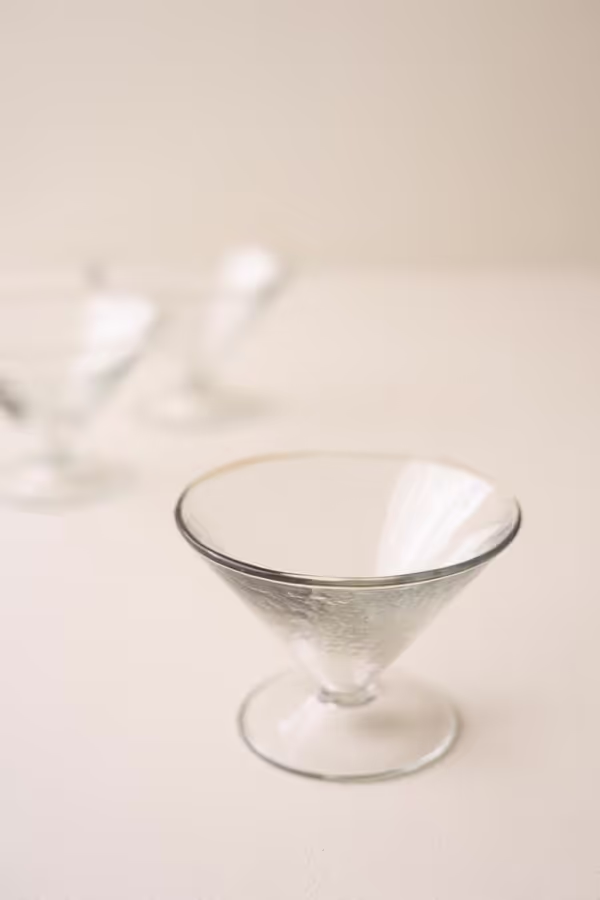 Hammered Glass Martini Glass