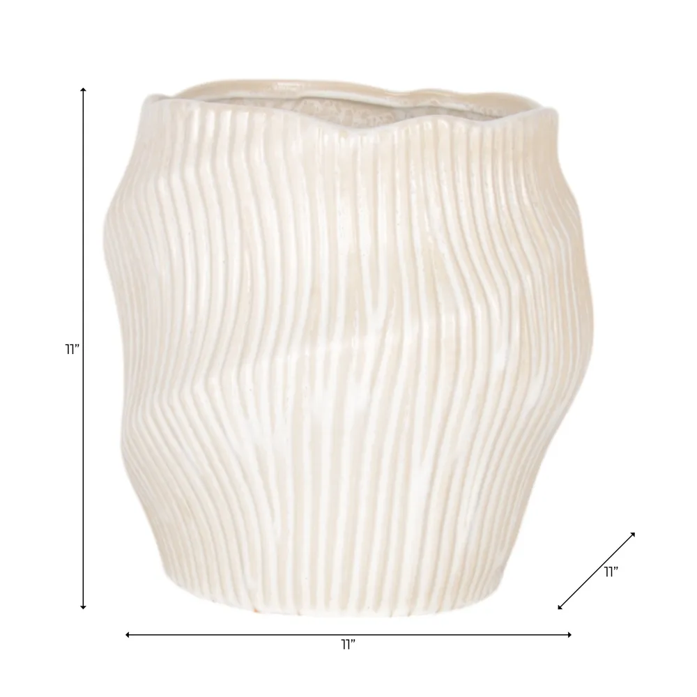 DORSEYSTONE CREAM VASE 11 (IN)