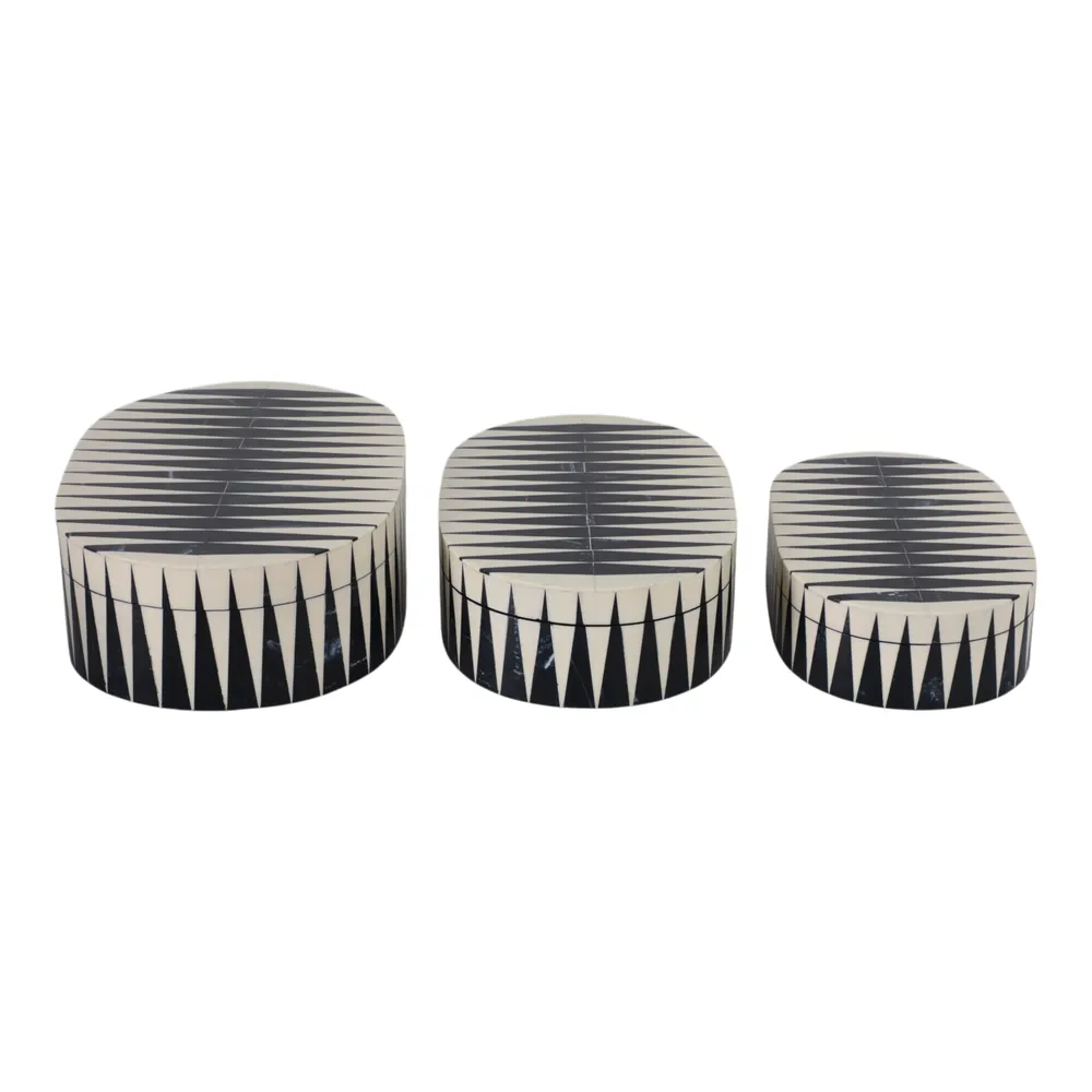 FALLONFORD SET OF 3 WHITE BOXES 4 (IN)