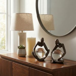 CLIFTONRUN SET OF 2 BLACK ORBS 8 (IN) 2