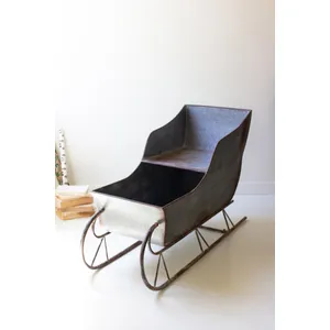 Rustic Metal Christmas Sleigh 4