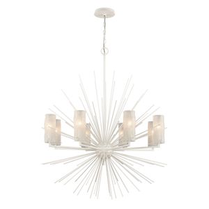 Sea Urchin 34'' Wide 8-Light Chandelier - White Coral 1