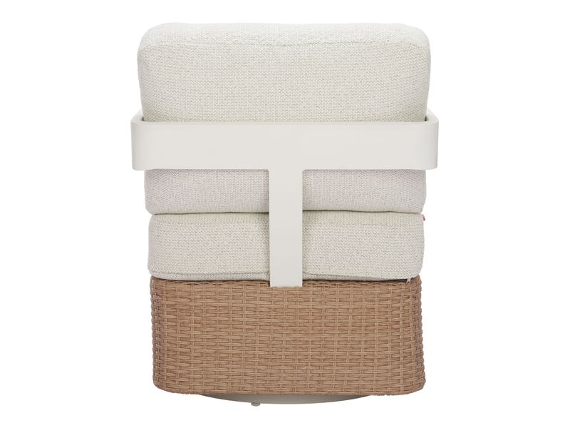 Gelo Swivel Chair White & Brown 5