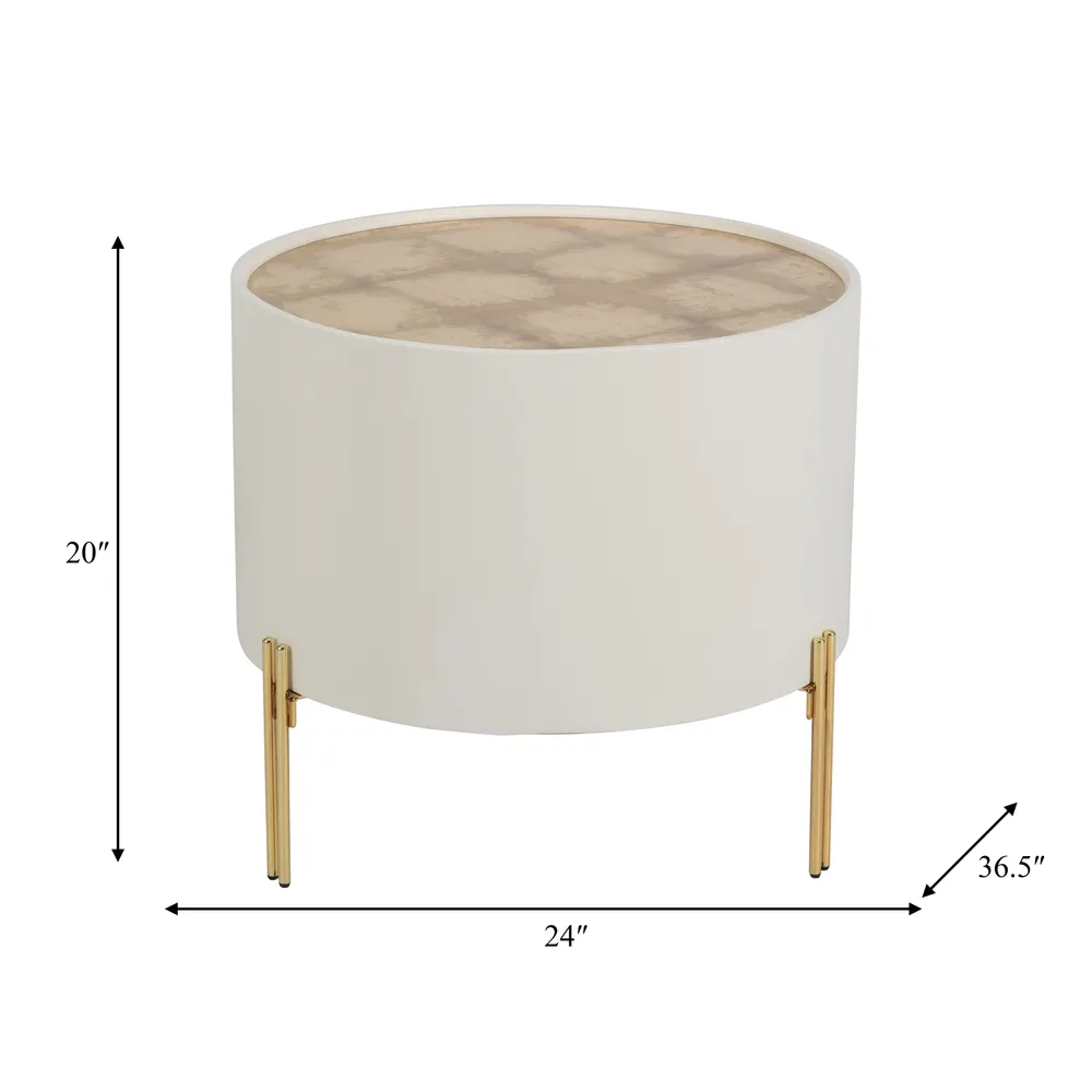 CHESTERBURN WHITE TABLE 20 (IN)