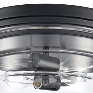 Boyer 14'' Wide 2-Light Flush Mount - Matte Black 5