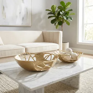 GRAYDONHOLM SET OF 2 GOLD BOWLS 5 (IN) 2