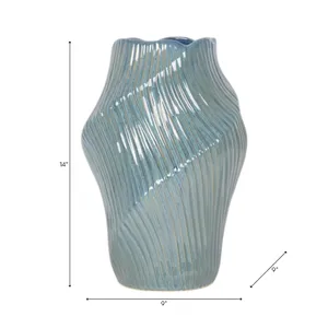 DORSEYSTONE BLUE VASE 14 (IN) 7