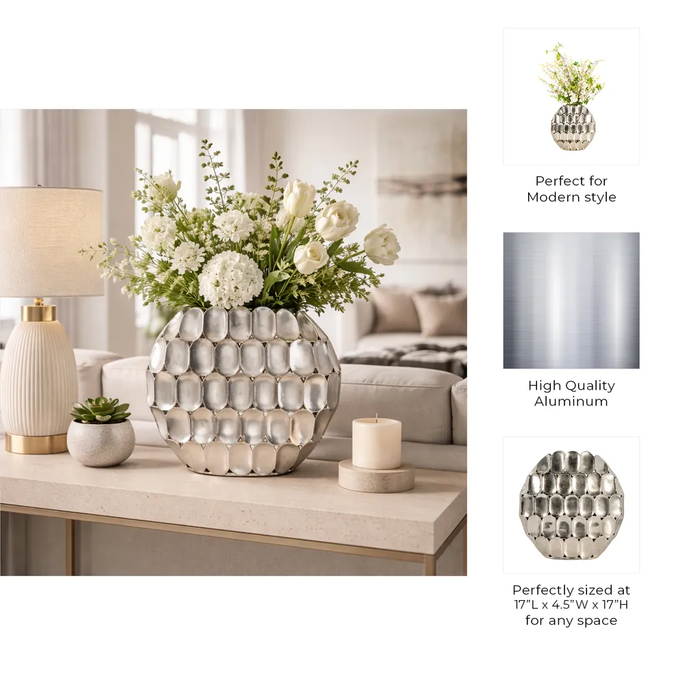 EDWINCREST SILVER VASE 17 (IN)