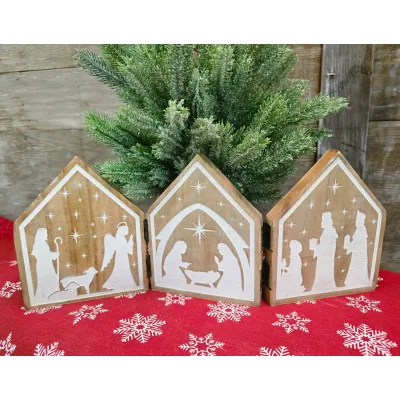 Folding Nativity 14x6in