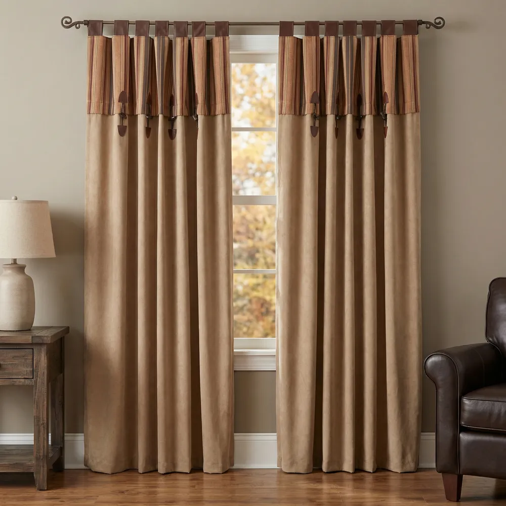 Autumn Leaf III - Drape Set - (2 panels/2 tiebacks)