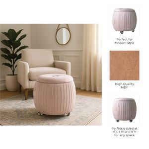 HENLEYFORD PINK STOOL 18 (IN) 10