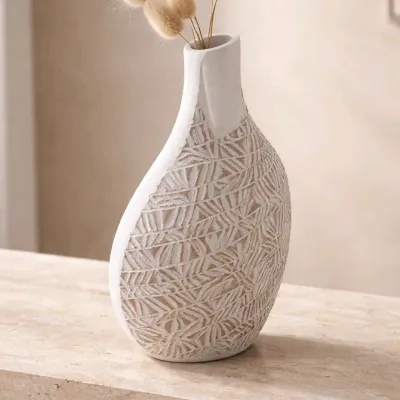 Flat Textured Vase 18in