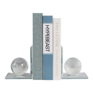 HASTINGSLAKE SET OF 2 CLEAR BOOKENDS 6 (IN) 3
