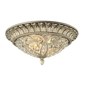 Andalusia 13'' Wide 2-Light Flush Mount - Aged Silver 1