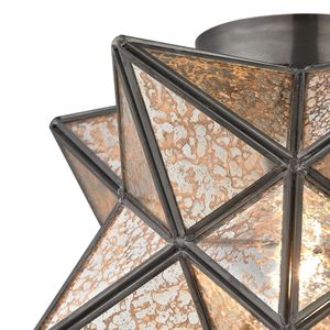 Moravian Star 11'' Wide 1-Light Flush Mount - Oil Rubbed Bronze 2