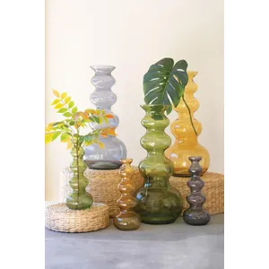 Small Glass Bubble Vase / Blue 4