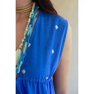 Fish Print Dress with Tie in Front 5