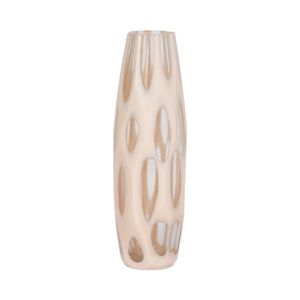 HATCHERHAVEN TAN GLASS VASE 12 (IN) 4