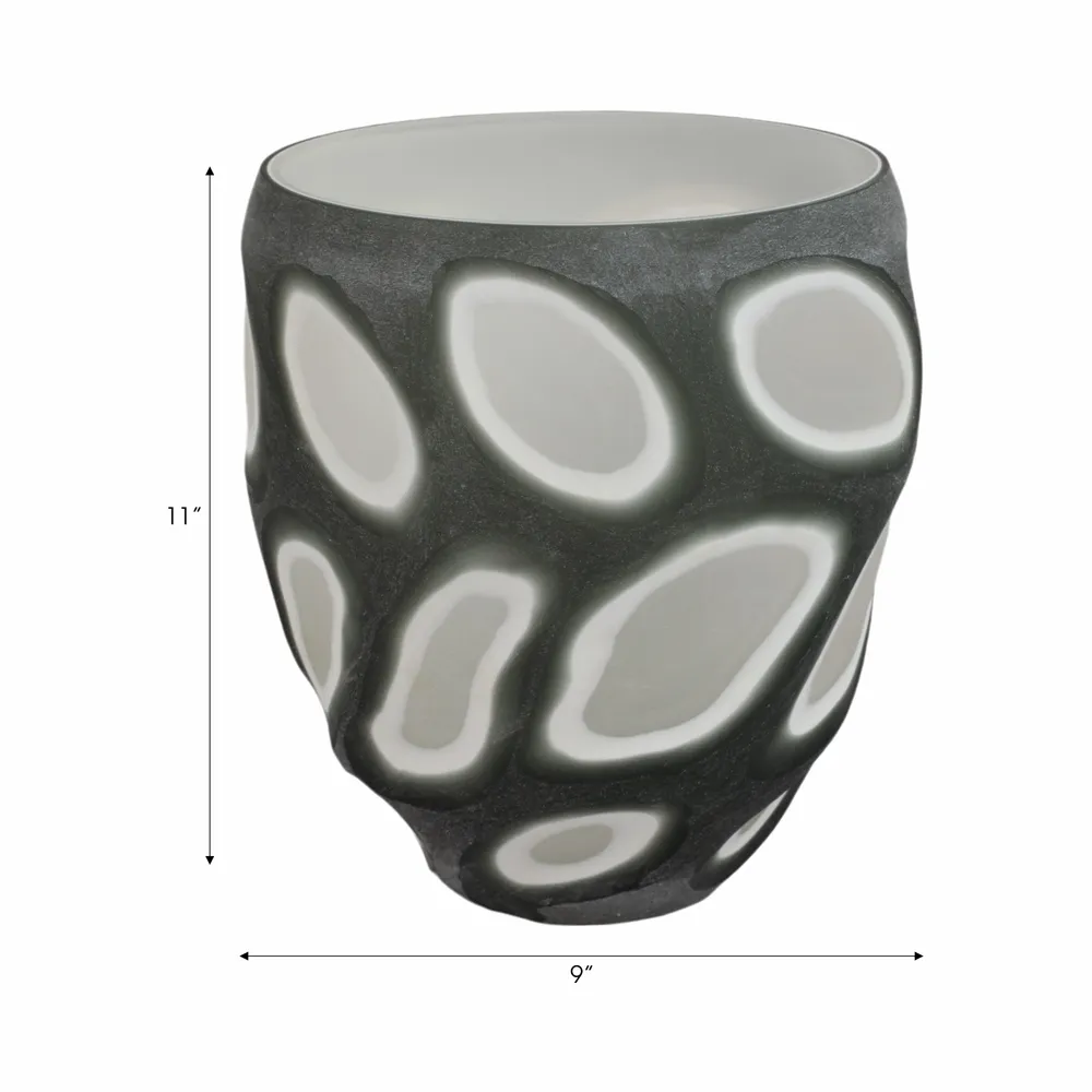 ARNETTBEACH GRAY GLASS VASE 11 (IN)
