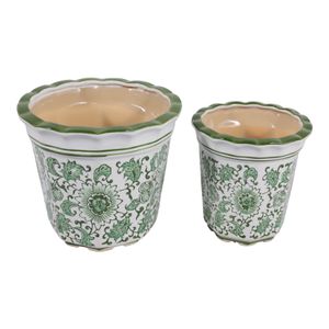 ENOCHFIELD SET OF 2 GREEN PLANTER 7 (IN) 5