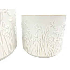 DANEBY SET OF 2 IVORY PLANTER 7 (IN) 4