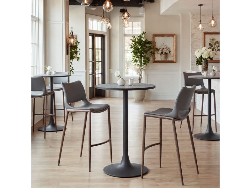 Ace Barstool Dark Gray & Walnut 8