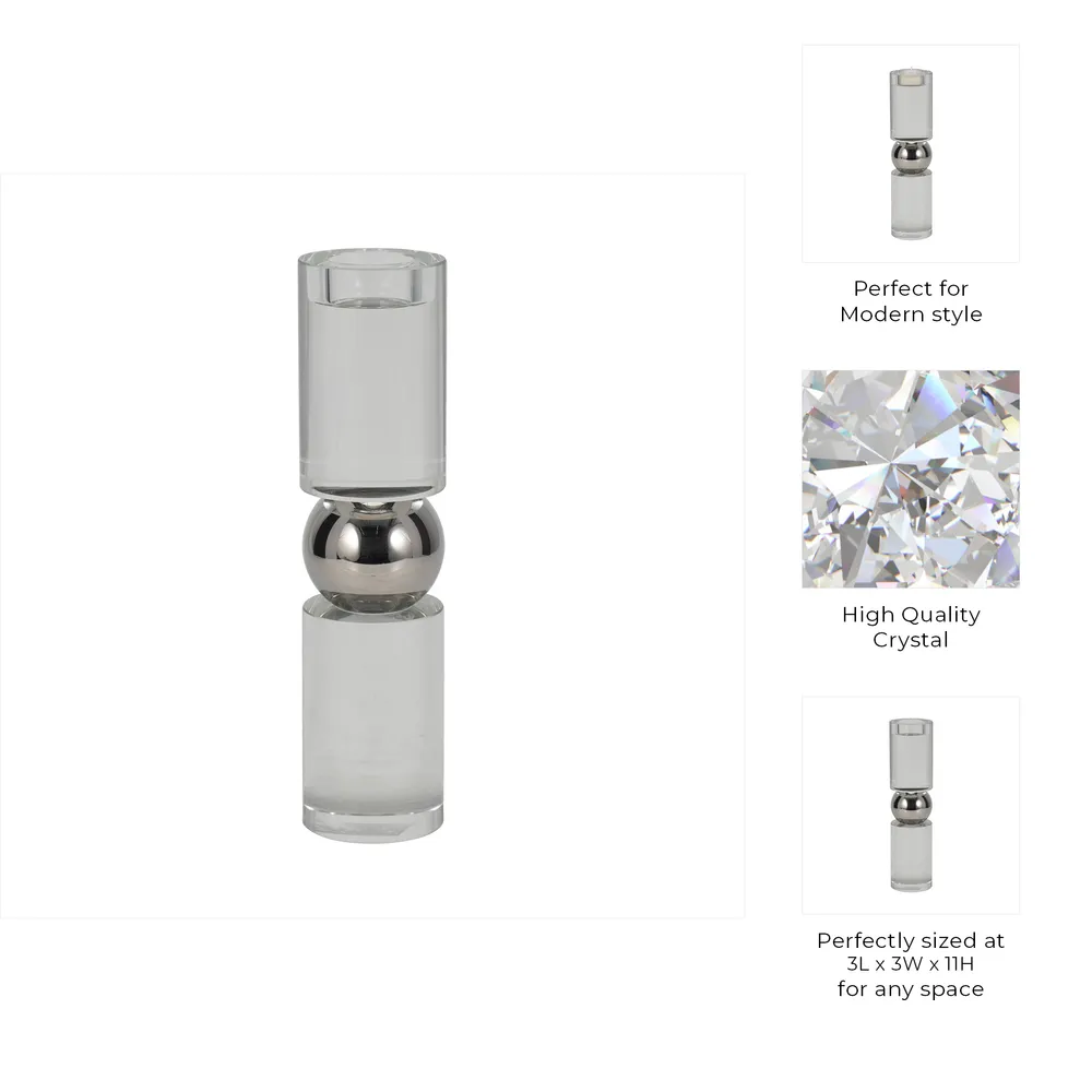 VERAFORD CLEAR CANDLESTICK 11 (IN)