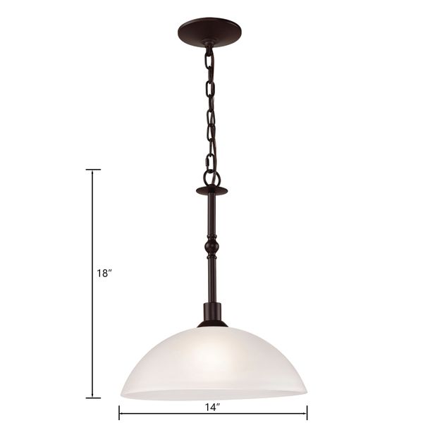 Jackson 14'' Wide 1-Light Pendant - Oil Rubbed Bronze