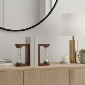 REGANBEACH SET OF 2 BROWN BOOKENDS 8 (IN) 11