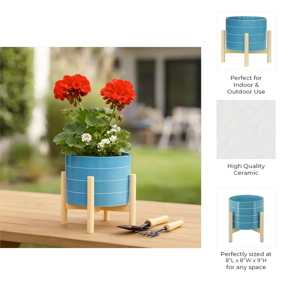 ALDERRUN BLUE PLANTER 9 (IN)