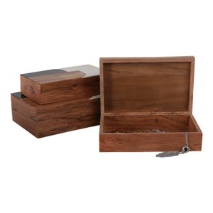 MAEBEACH SET OF 3 BROWN BOXES 4 (IN) 3