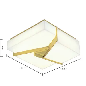 Candeau 12.75'' Wide Integrated LED Flush Mount - Satin Brass 2