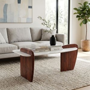 ZOEFIELD WHITE COFFEE TABLE 24 (IN) 2