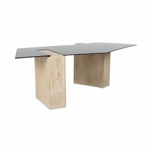 67" LAVANA TRAVERTINE COFFEE TABLE 3