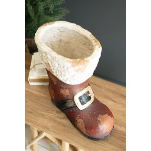 Faux Concrete Santa Boot 4