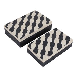 DORSETMILL SET OF 2 BLACK BOXES 3 (IN) 1