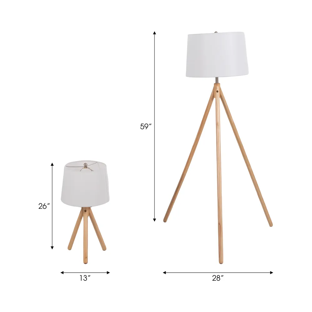 DARRENMOOR SET OF 2 BROWN LAMPS 59 (IN)
