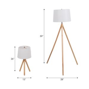 DARRENMOOR SET OF 2 BROWN LAMPS 59 (IN) 8