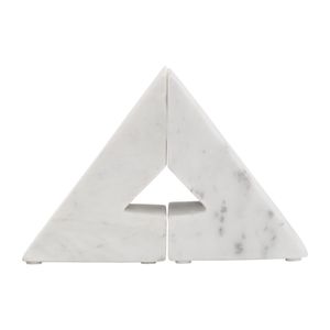 HUTTONLAKE SET OF 2 WHITE BOOKENDS 6 (IN) 1