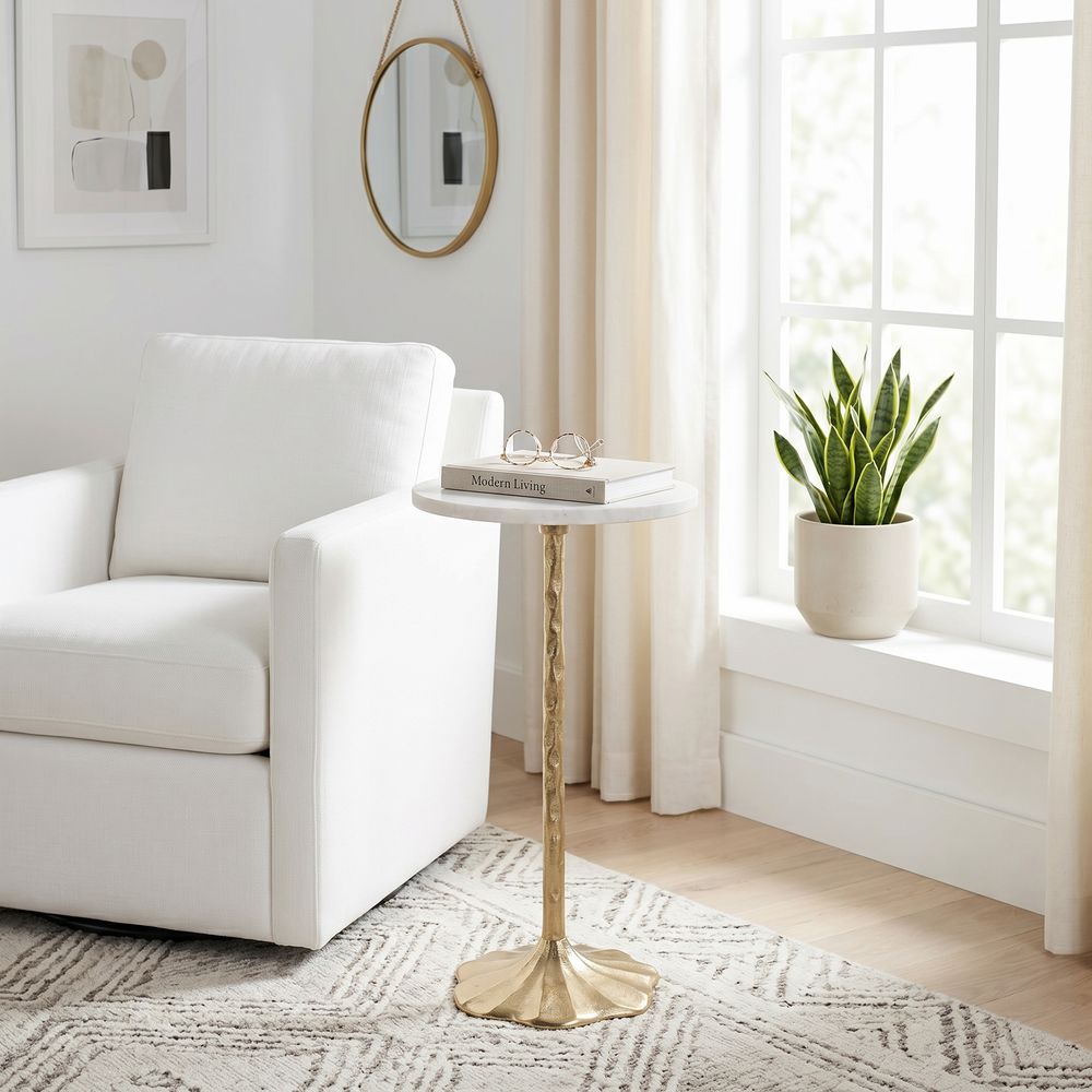 CUTTERBROOK WHITE ACCENT TABLE 24 (IN)