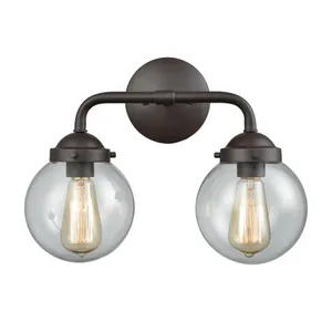 Beckett 15'' Wide 2-Light Vanity Light - Oil Rubbed Bronze 1