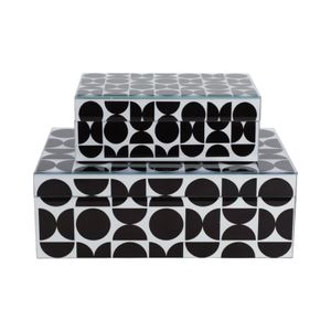 DUNEGROVE SET OF 2 BLACK BOXES 4 (IN) 5