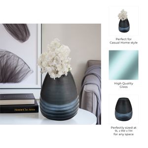 CARTERHAVEN BLUE GLASS VASE 11 (IN) 11