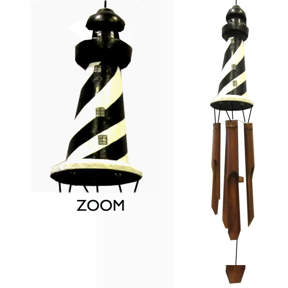 43" CARVED LIGHTHOUSE WINDCHIME