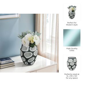 ARNETTBEACH GRAY GLASS VASE 12 (IN) 10