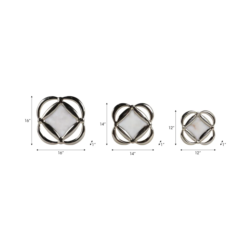 BONDSHAW SET OF 3 GOLD METAL WALL 16 (IN)