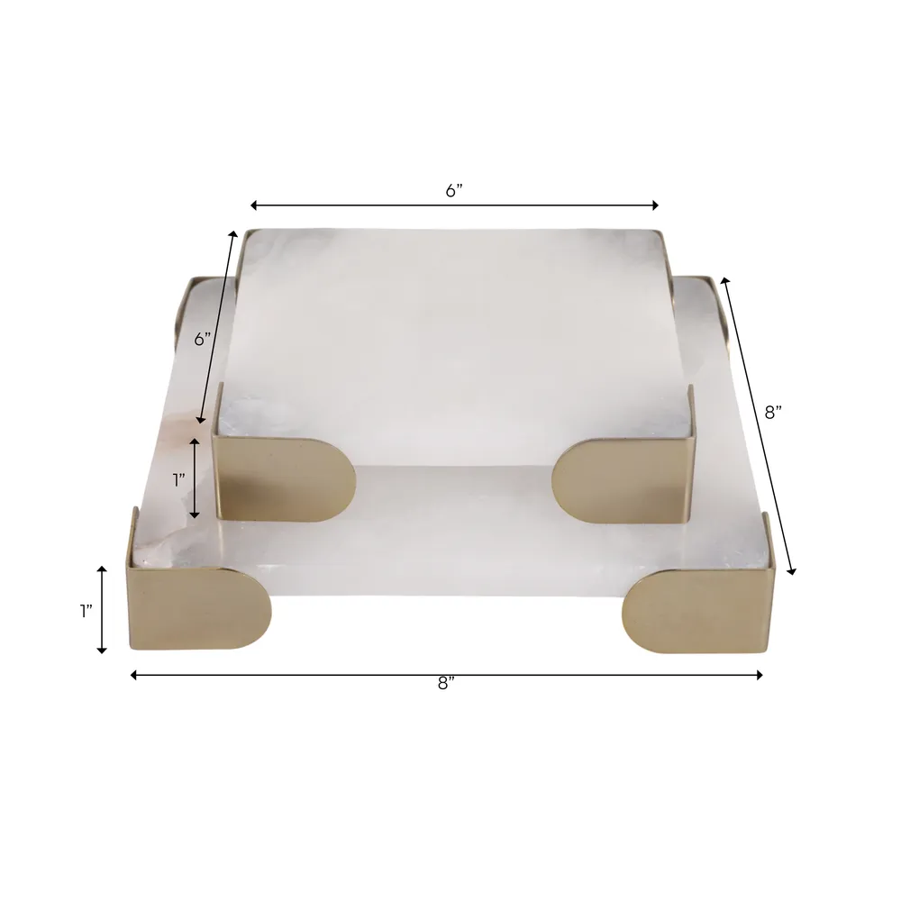 JANEVIEW SET OF 2 WHITE TRAY 2 (IN)