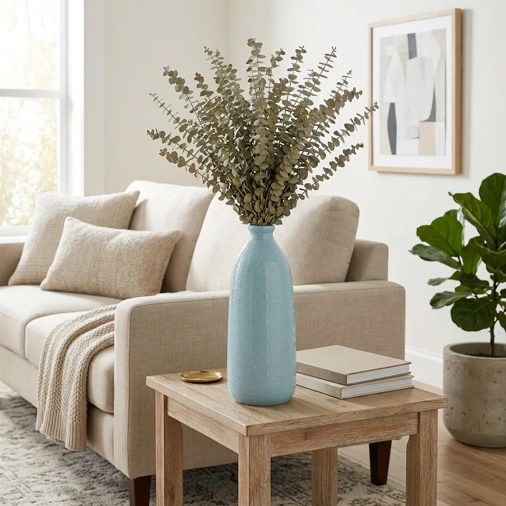HOUSTONWOOD BLUE VASE 16 (IN)