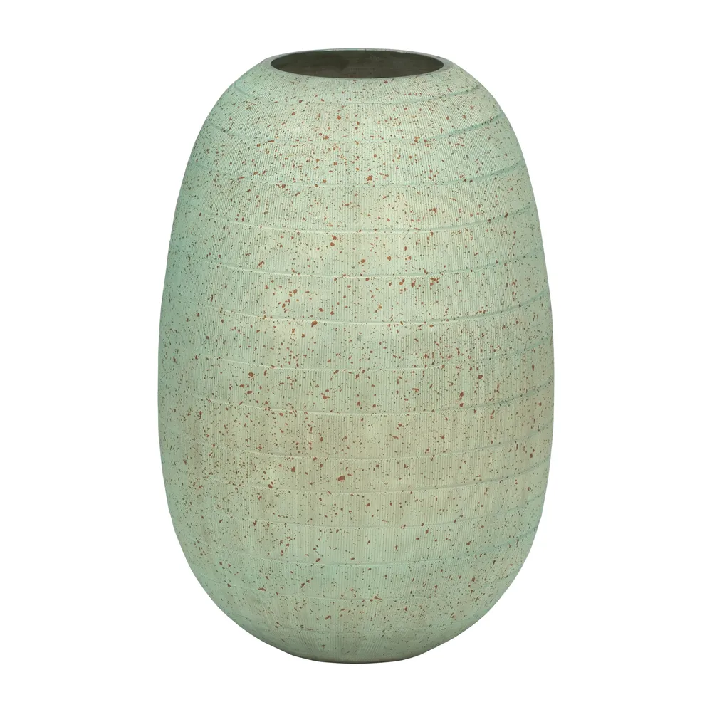 ZEBMORE BLUE GLASS VASE 12 (IN)
