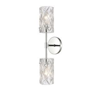 Forma de Crystal 21'' High 2-Light Sconce - Polished Chrome 3